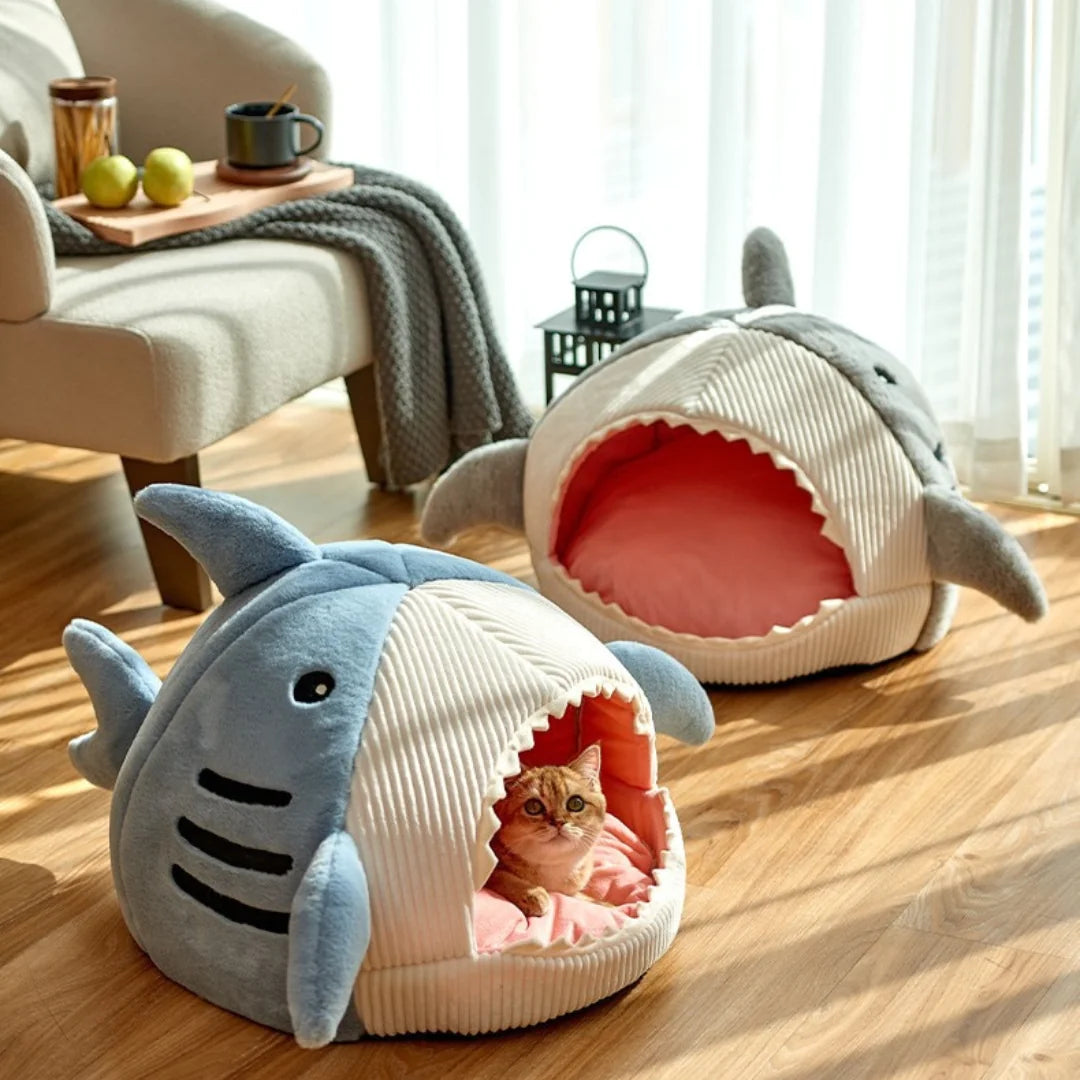 Playful Shark Pet Bed