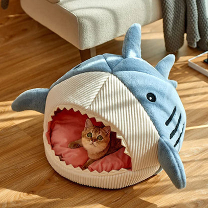 Playful Shark Pet Bed